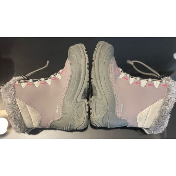 Columbia Bugaboot Gray Waterproof Insulated Lined Snow Boots Big Kids Youth 2 - Picture 9 of 14